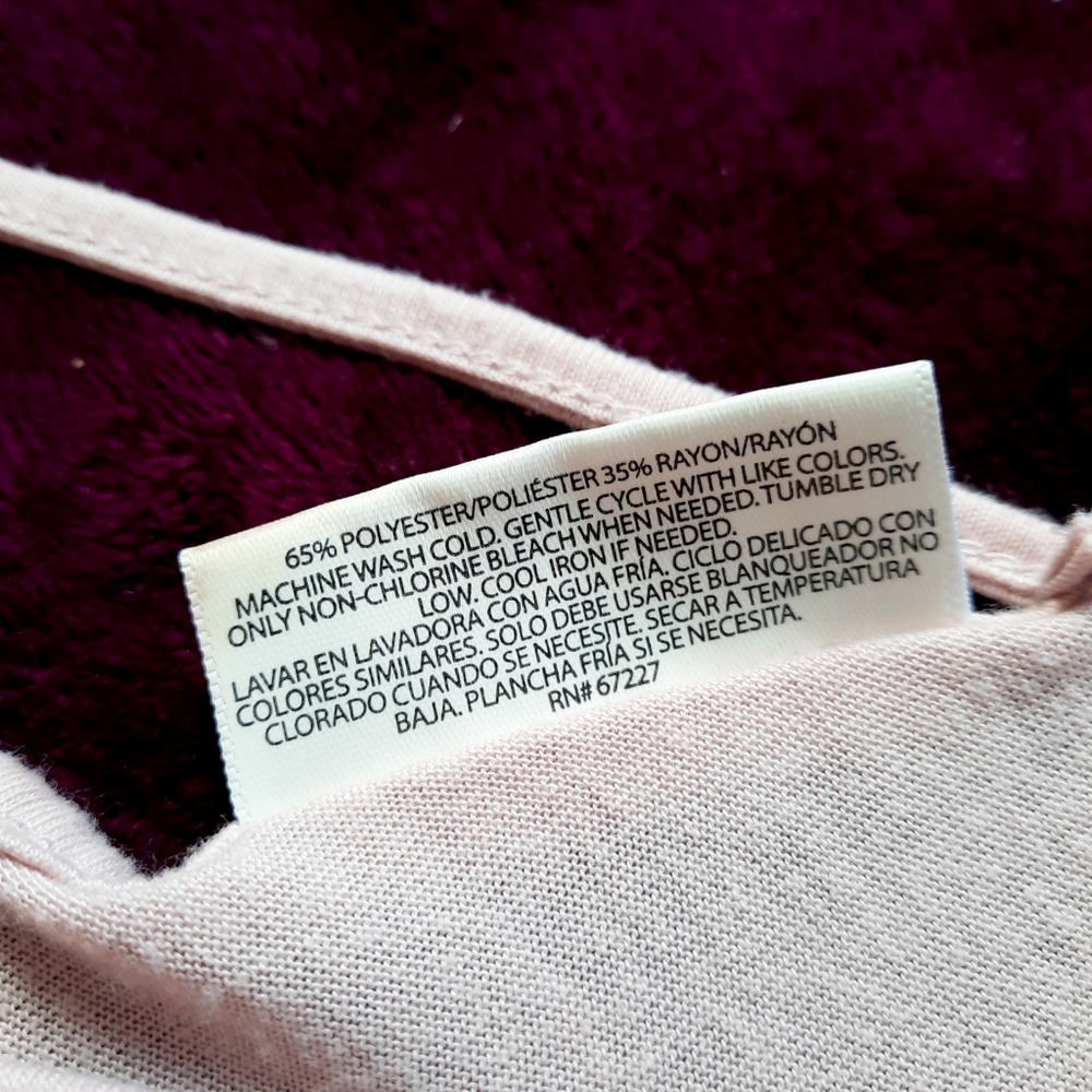 Bobbie Brooks 1X Light Pink 3/4 Sleeve Top - Picture 6 of 6